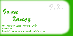 iren koncz business card